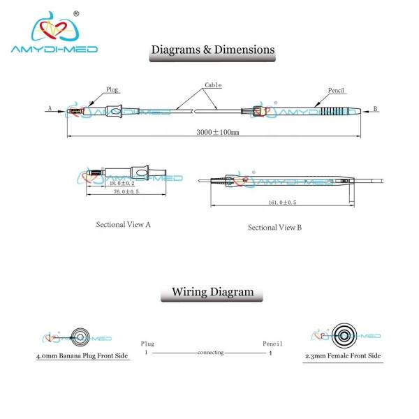 Surgical Supplies Reusable Electrosurgical Pencil Medical For Foot Control