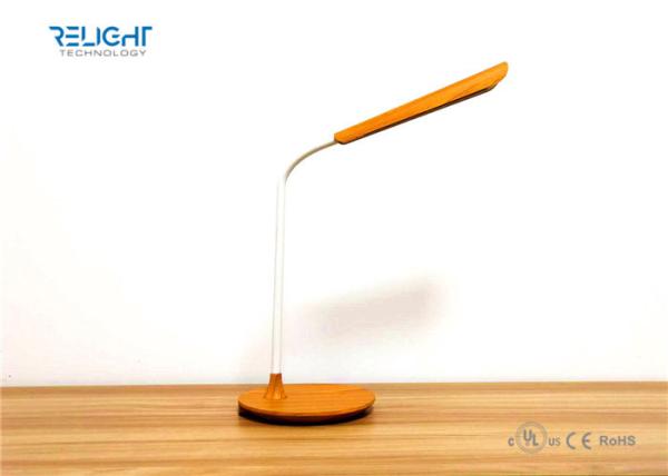 Wooden Grain Led Desk Lamps  with Eye-Protected and USB Output Charging Port