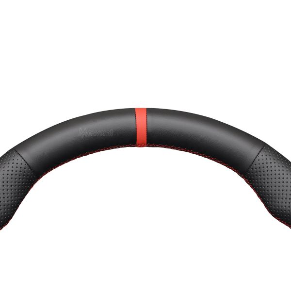 Custom Durable Hand Stitching Black PU Leather Steering Wheel Cover for Dodge RAM 1500 3500 2013 2014 2015 2016 2017 2018