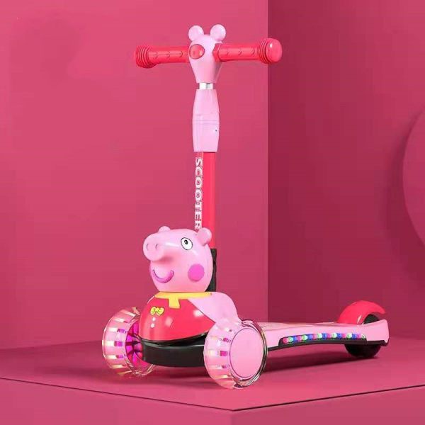 Детский педаль скейтборд скутер автомобиль со складной функцией музыкальное освещение и PU колеса