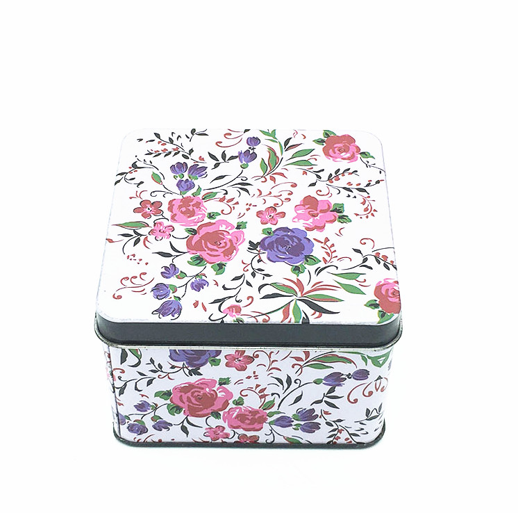 Fashion Food Grade Lunch Tin Boxes Metal Square Tin Can UV Coating Surface