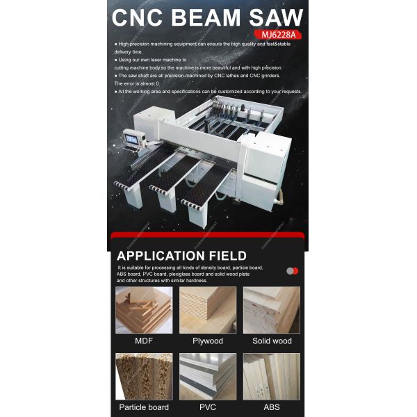 Full Automatic Computer Wood Saw MJ6228A Wood Board Cutting Machine for Woodworking