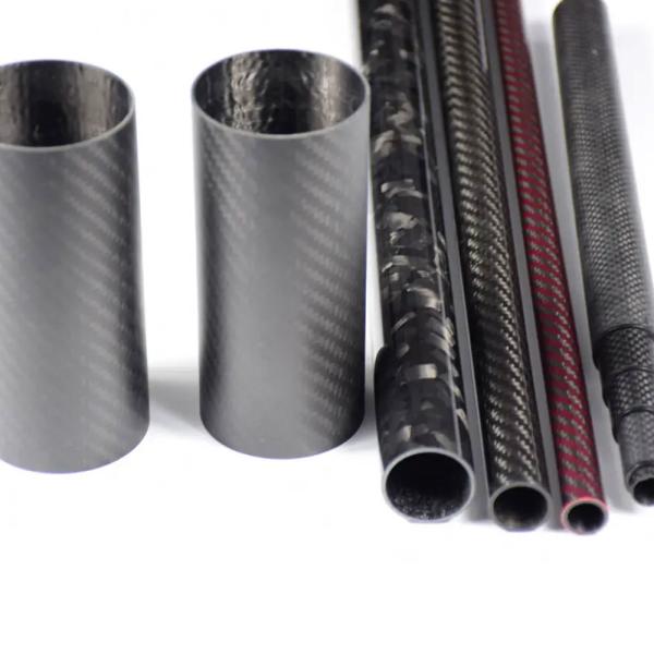 Roll Wrapped Oval Carbon Fiber Tube , Lightweight & Aerodynamic Composite Tubing