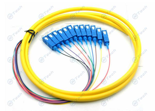 Bundle Type SC Fiber Optic Pigtail Fan Out Single Mode High Temperature Stability