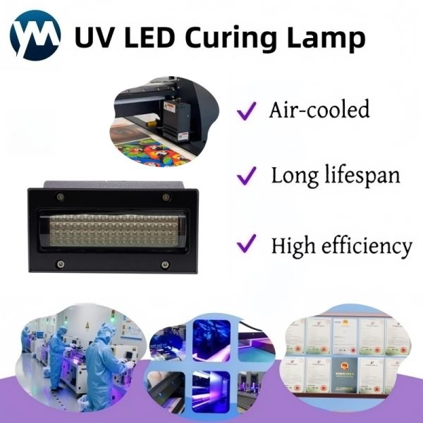 SU-F702028D-YC Fan Cooled UV LED Curing Lamp 200W 395nm Purple 6090/6045 Flatbed Printer G5 G6 Inkjet Pre Curing