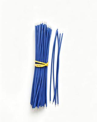 Blue PVC Insulated Double-End Tinned Electronic Wire, Single-Core Copper