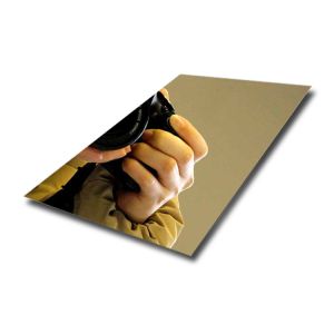 Champagne Gold Mirror Polished Stainless Steel Sheet with 0.3-1.2mm Thickness for Decorative Applications