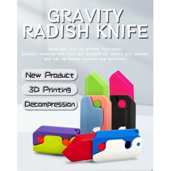 Radish Toy Knife The Best Decompression Toy for Children and Adults Plastic Material