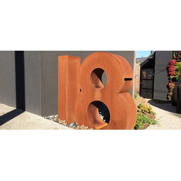 высота 950mm заржавела коробка падения металла стального почтового ящика Corten на открытом воздухе