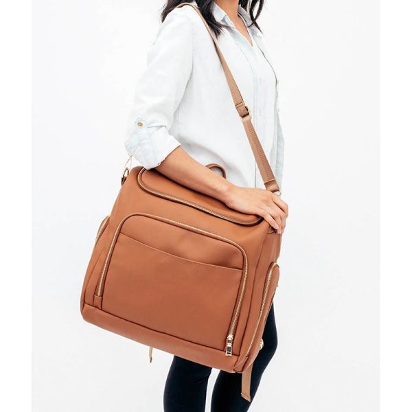 Amazing design fashion leather maternity diaper bag