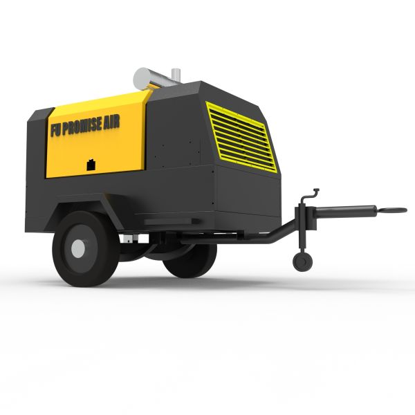 2-Tyre Portable Mobile Compressor | 80±3dBA Low Noise & 1620kg Net Weight