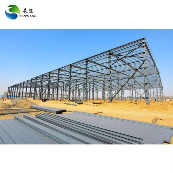 Prefabricated Light Steel Structure Building , Prefab Structural Steel Construction Warehouse