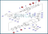 707-98-42100 le kit de joint de cylindre d'inclinaison de 7079842100 puissances adapte KOMATSU GD825A-2
