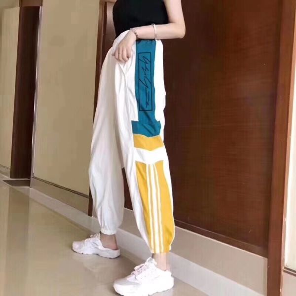 Outdoor Polyester Mens Leisure Pants Sport Trousers Elasticated Waist Breathable