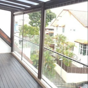 Aluminum Track Frame Balcony Safety Grill Offering 100kg Load Capacity Protection Solution for Balconies in Commercial Buildings