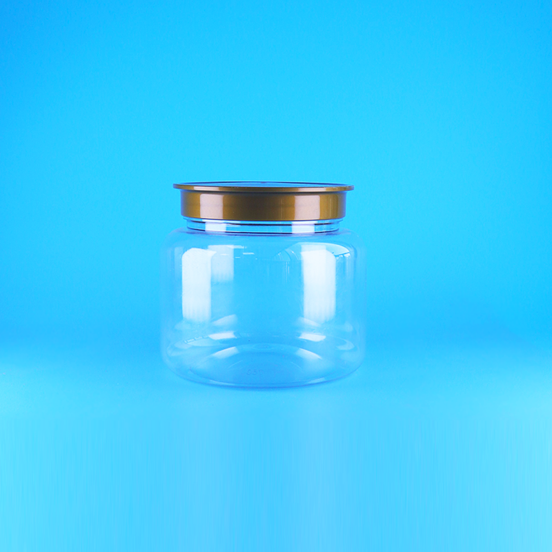 750ml Clear PET Round Wide Mouth Plastic Candy Chocolate Containers With Screw Lids