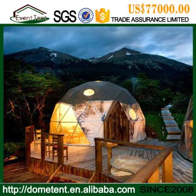 PVC Cover Metal Frame Resort Glamping Geodesic Dome Tent For Exhibition Activities