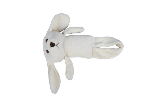 White Color Baby Stuffed Bunny Long Ears 20CM Height Non - Toxic Material