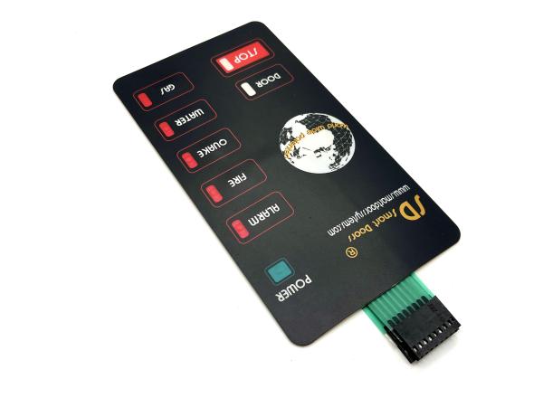 Polyester Flat Membrane Switch Lightweight 0.125mm Thickness With LED Back Light
