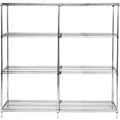 O NSF Chrome chapeou o shelving do fio, prateleiras do armazenamento de fio de aço 24 x 24 polegadas