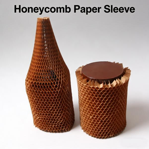 Recycled  10CM Honeycomb Paper Sleeves Wrap Delicate Items Waterproof Paper Sleeve