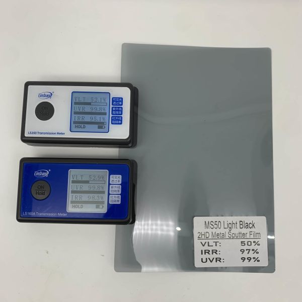 NASIDO MS50 Film de pulvérisation métallique Noir Isolation thermique élevée PET Film de fenêtre de voiture