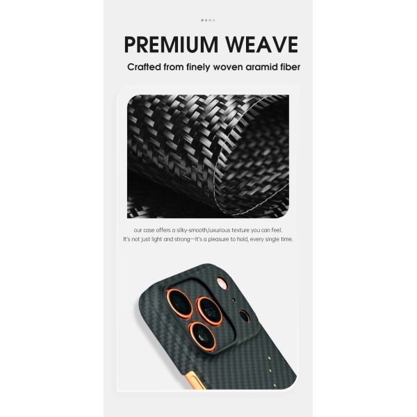 Customized Pattern Aramid Carbon Fiber Mobile Phone Cover for iPhone 17 Pro Max