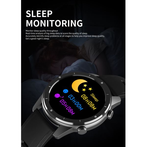 240X240 pixel Bluetooth4.0 Stainless Steel Wristwatch 220mAh