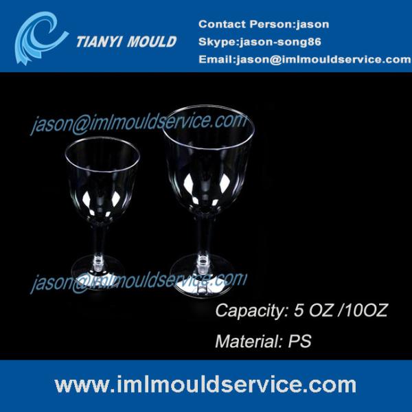 10 oz Disposable Plastic Wine Glass and cup mould/ disposable wedding wine glasses molding