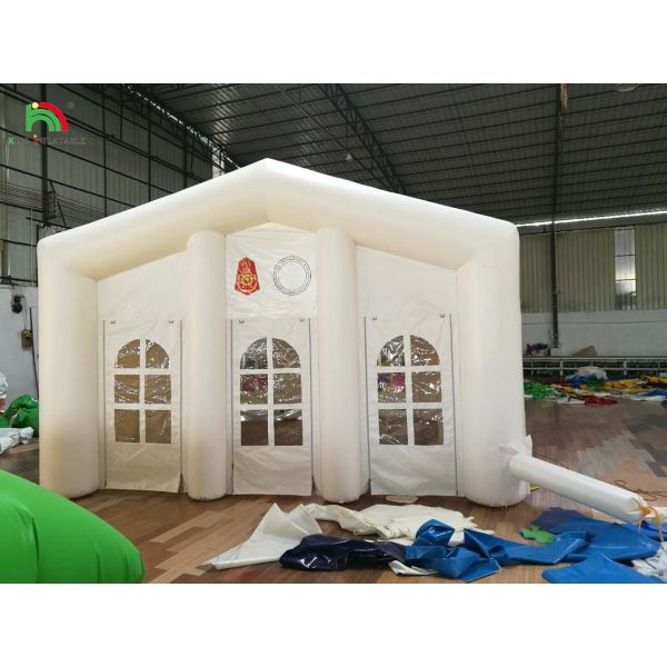 White Large Outdoor Blow Up Wedding Party LED Light Camping Inflatable Outdoor Events Tent