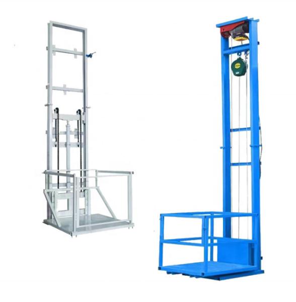 Hydraulic Goods Lift 1 Ton 9m Vertical Wall Mounted Cargo Elevator For Warehouse
