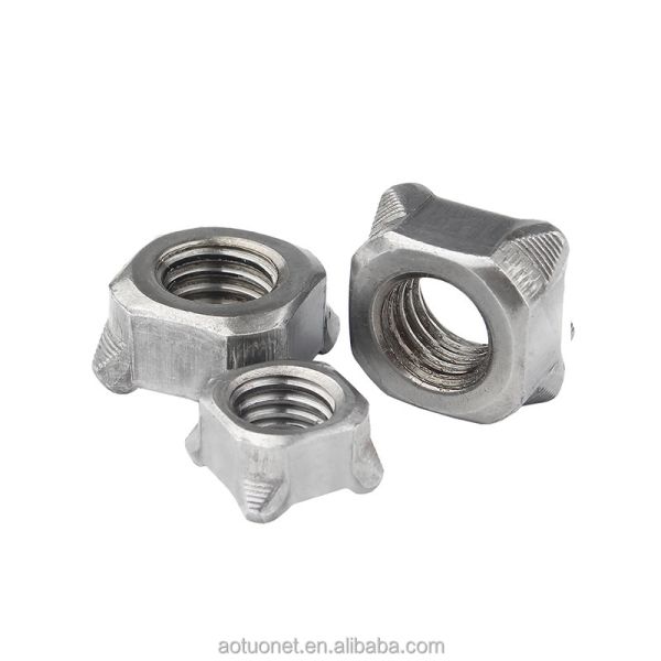 Din929 Grade Carbon Steel Square Weld Nut Zinc Plated Finish Welding Nuts