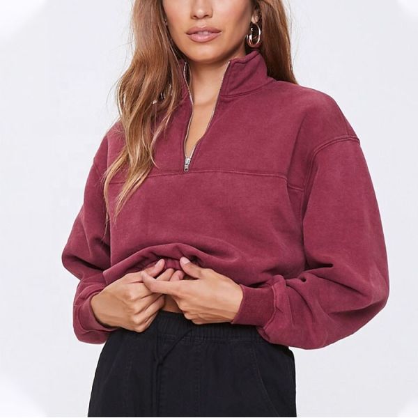 Plain Color Pullover Sweater Hoodies Custom Embroidery Logo
