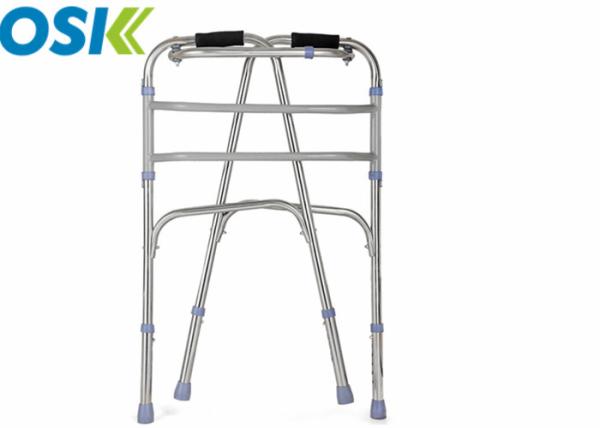 CE Approved Handicap Walking Aids , Four Legged Mobility Aid Walkers Steel Material