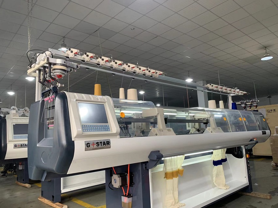 Computerized Jacquard Flat Knitting Machine for Weft Knitting and Collar Construction