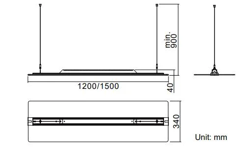 Подвесная светодиодная подвесная панельная лампа с 50W 60W 75W Smart Dali 0-10V затемнение для офиса гостиничного лобби