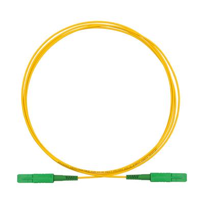 Shutter SC APC To SC APC Patch Cord Simplex Single Mode OS2 Yellow Fiber Optic Cable