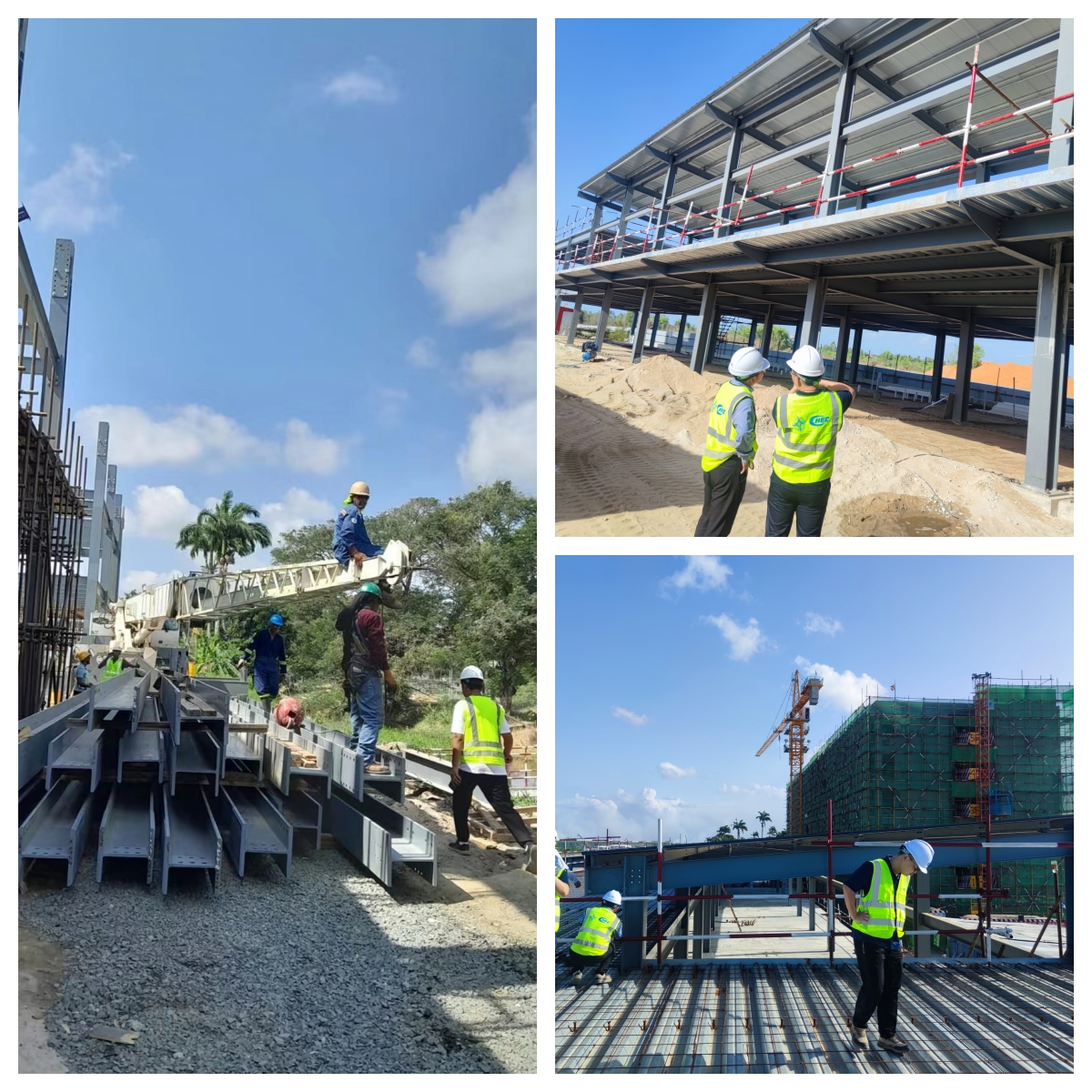 Custom Prefabricated Steel Vehical Warehouse With Mezzanine