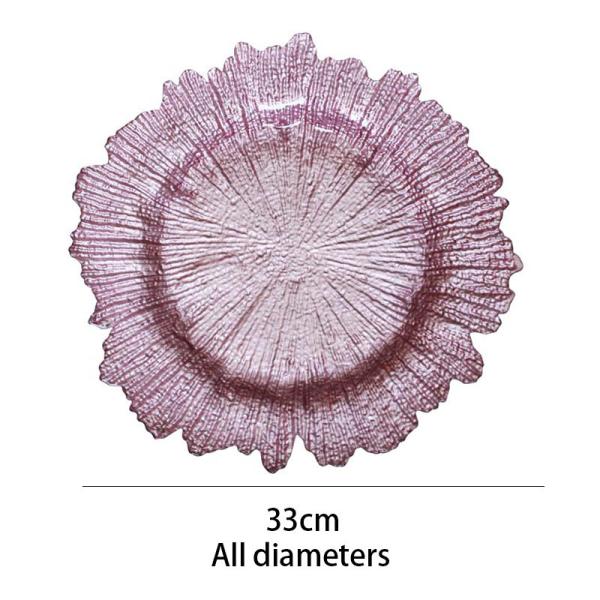 Colorful 33cm Diameter Sunflower Shaped Glass Fruit Bowl