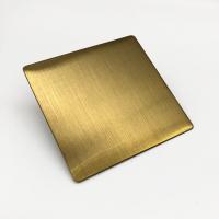 O ouro de JIS PVD chapeou a folha de aço inoxidável escovada 2mm placa de aço inoxidável de 304 linhas finas