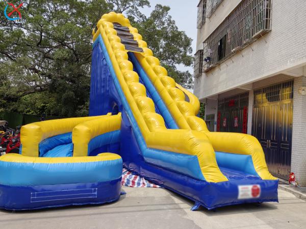 Factory Inflatable Huge Slide Inflatable Double Water Slides Curved Slide Adults