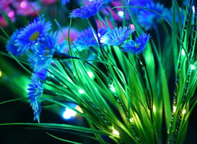 Solar Artificial Daisy Flower Lights Ground Decoration Lawn Lamp