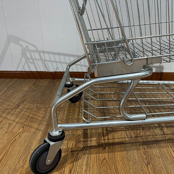 180L General store Supermarket Trolleys American style Supermarket Shopping Trolley with 5 inch wheels