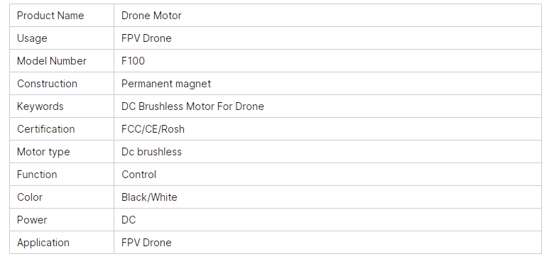 T-Motor F100 1350kv 1100 5-6s Brushless 2810 Long Range Cinematic Rc Racing Drone Motor