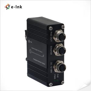 EN50155 Industrial 1-port 10 / 100 / 1000 PoE Injector with 30W output, M12