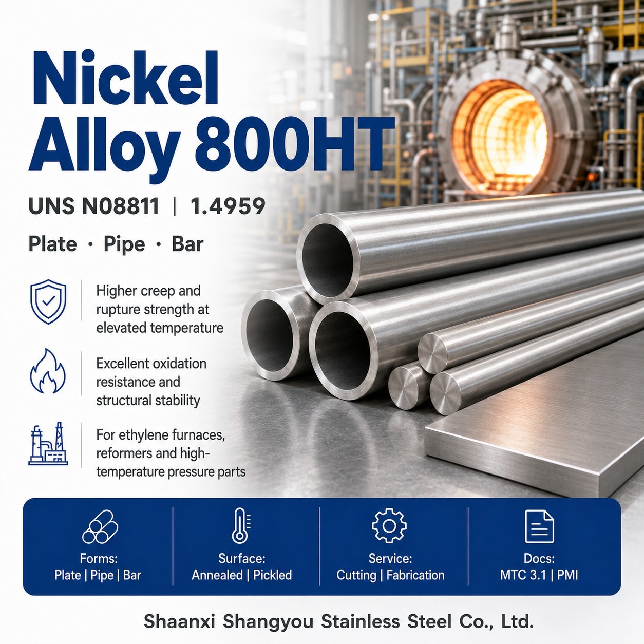 Nickel Alloy 800HT | UNS N08811 | 1.4959 | Incoloy 800HT