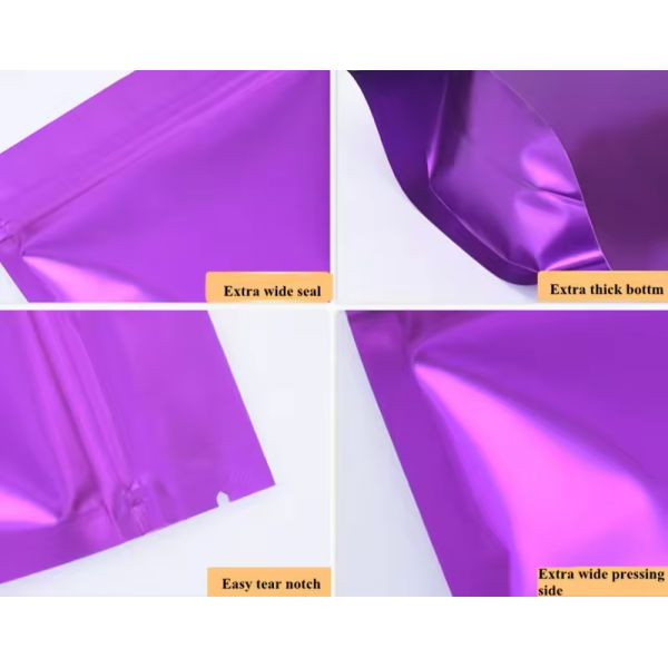 Custom Printed Resealable Multicolor Aluminum Foil Bags Food Packaging Bag Stand up Pouch for Food Packaging