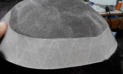 Human Hai Fine Mono With Npu Around Toupee For Men Hair Replacement