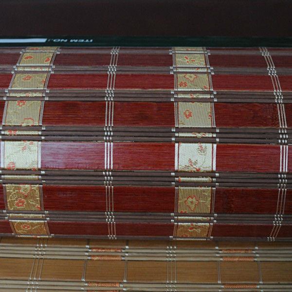 Colored Natural Bamboo Roller Blinds Bear High Temputure For Restaurant