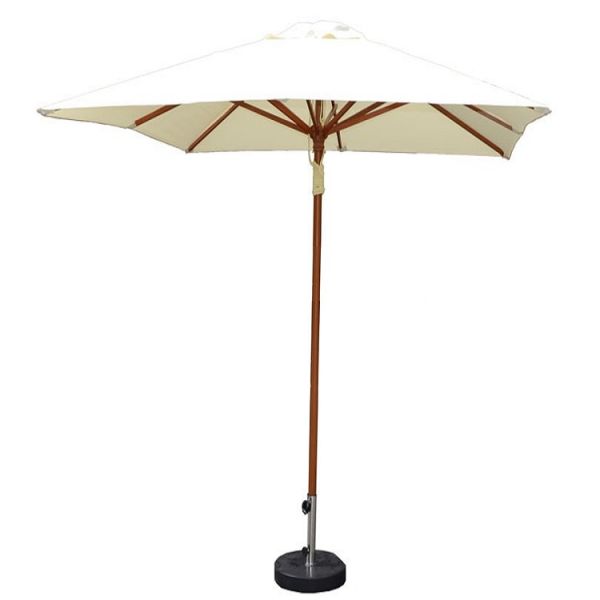 Outdoor Wooden Umbrella for Hotel Patio Coffee Shop Camping at Modern Big White Square